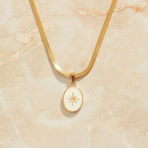 18K Gold Plated Snake Chain Necklace 18.5" New